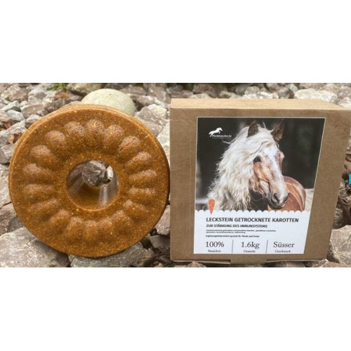 Wildlutscher Leckstein fr Pferde und Ponys Getrocknete Karotten 1,6 kg