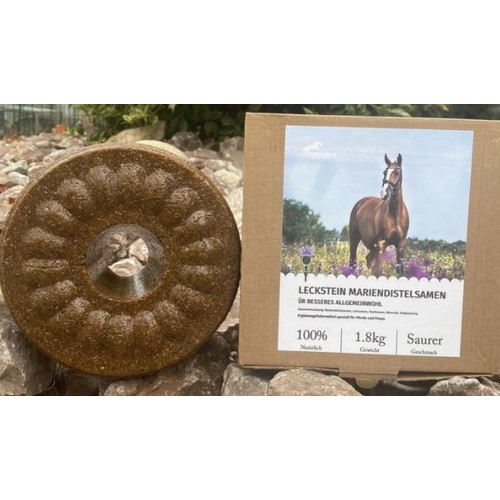 Wildlutscher Leckstein fr Pferde und Ponys Mariendistelsamen 1,8 kg