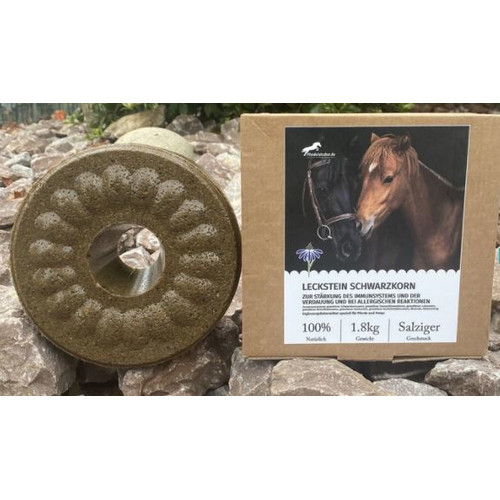 Wildlutscher Leckstein fr Pferde und Ponys Schwarzkorn 1,8 kg