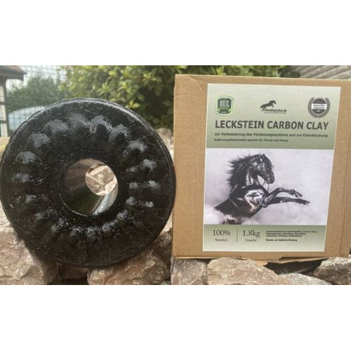 Wildlutscher Leckstein fr Pferde und Ponys Carbon Clay 1,8 kg